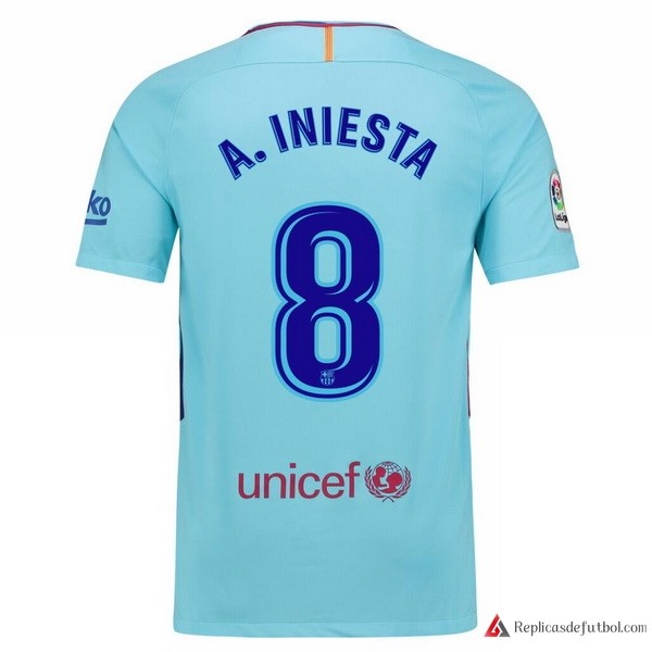 Camiseta Barcelona Segunda equipación A.Iniesta 2017-2018